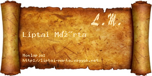 Liptai Márta névjegykártya
