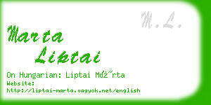 marta liptai business card